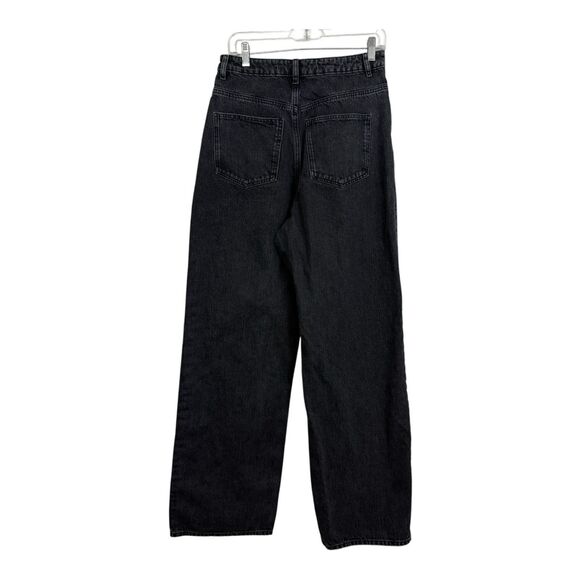 ASOS Black Wide Leg Jeans Women’s Tall Size 29x34 (actual) Double Buttons - Picture 4 of 11